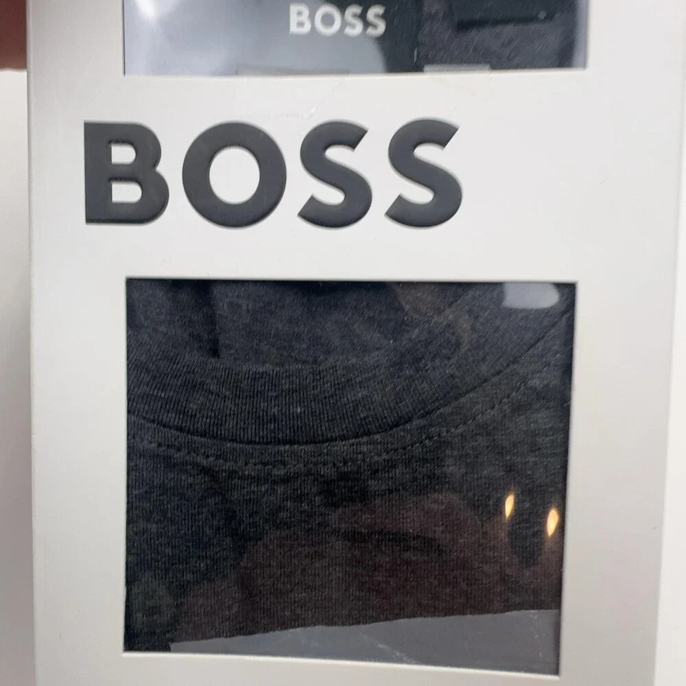Boss T Shirt RN Mens Small Gray Lyocell Wool Stretch Jersey